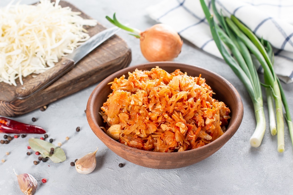 kysané zelí v misce