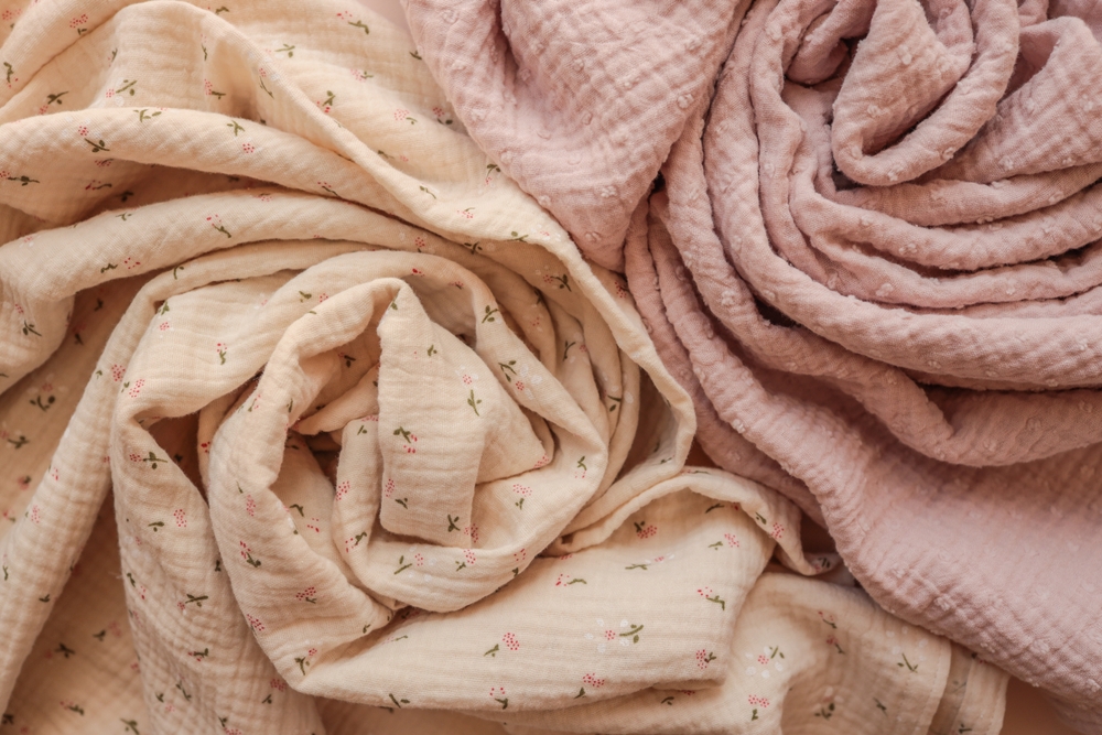 často praný mušelín