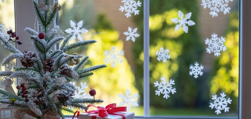 vánoční výzdoba oken