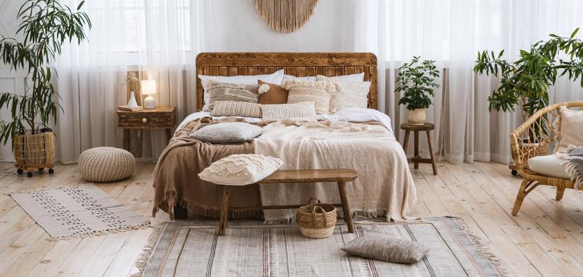 boho ložnice