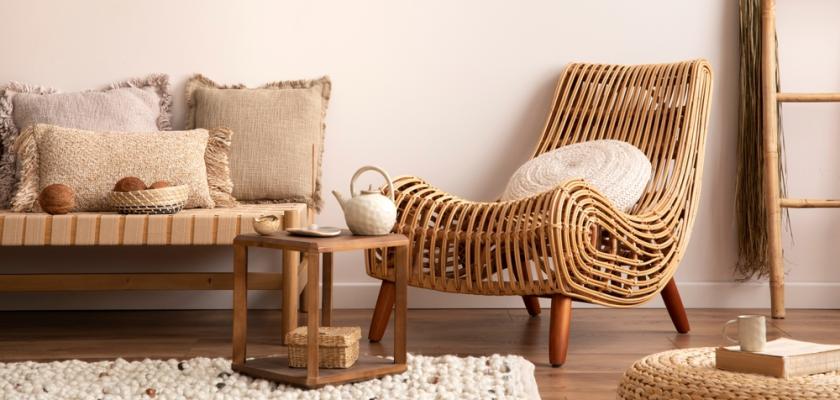 boho styl bydlení křeslo