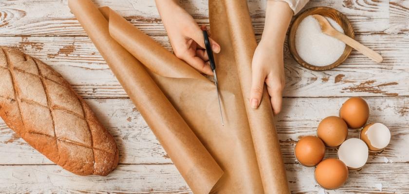 práce s pečicím papírem