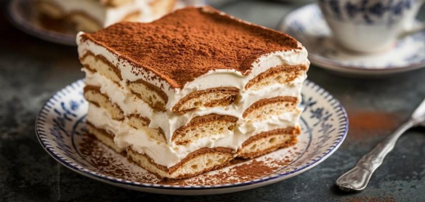 tiramisu na talířku