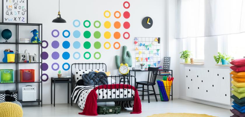 barevný studentský pokoj