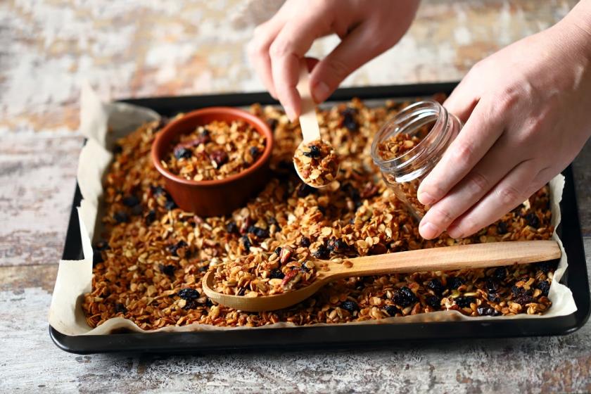 domácí granola na plechu