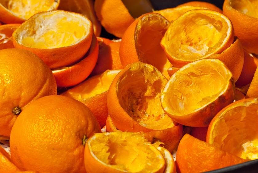 slupky od pomerančů