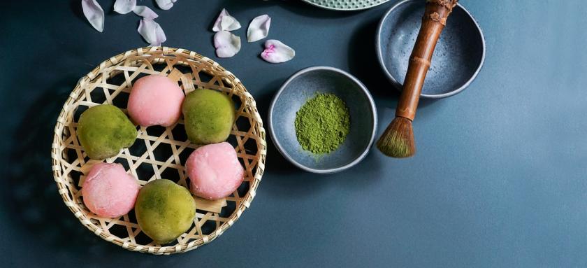 matcha v mochi