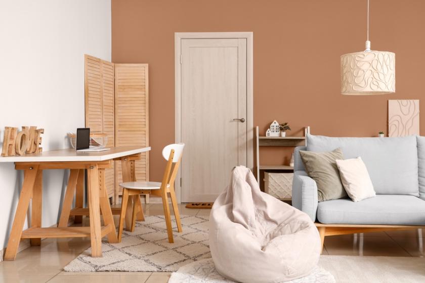 béžový sedací vak