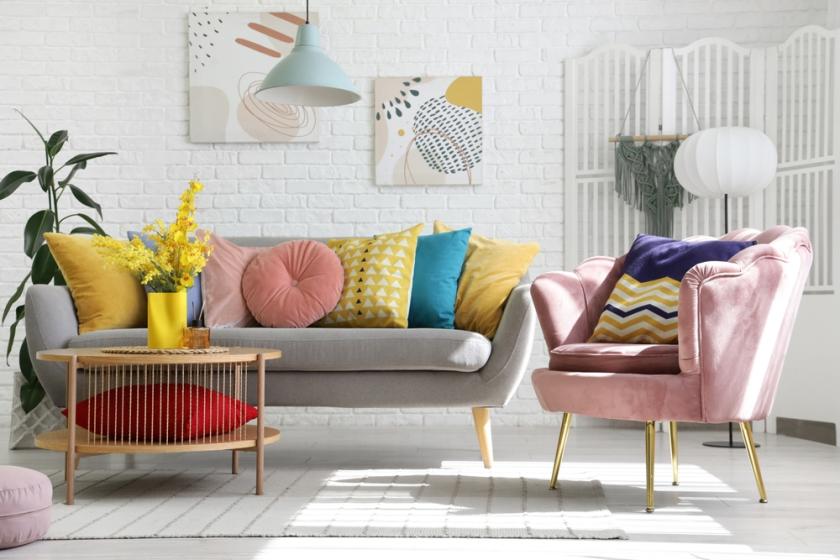 barevné polštářky